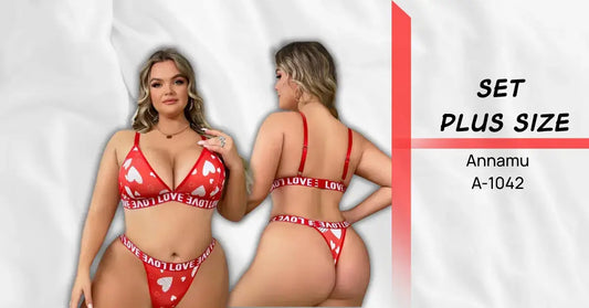 Γυναικείο Set Plus Size Annamu Κόκκινο A-1042: Η Μαγεία του Κόκκινου