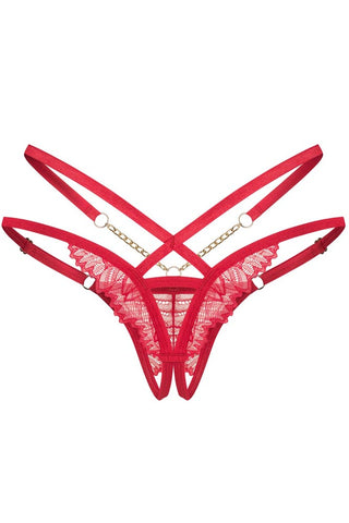 Εσώρουχο lingerie με χρυσές διακοσμητικές αλυσίδες και λεπτή δαντέλα