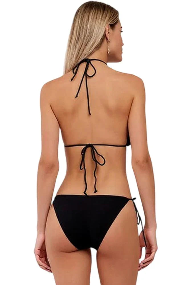 Γυναικείο Bikini Μαγιό με Δεσίματα Annamu Μαύρο A-1088 - Image 2