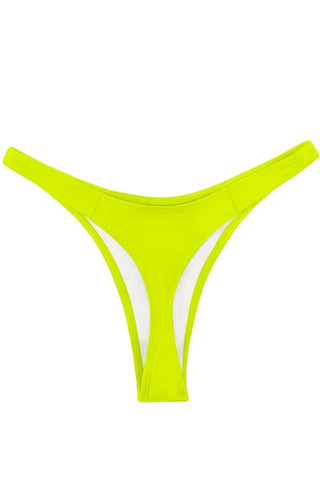 Neon lime string μαγιό γυναικείο εφαρμογή πίσω μέρος