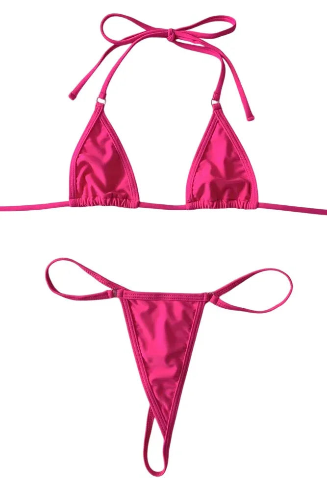 Γυναικείο σετ Μαγιό String Annamu Ροζ A-1064