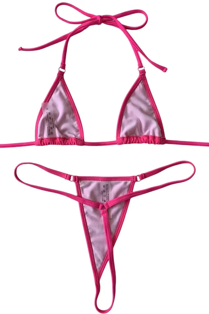 Γυναικείο σετ Μαγιό String Annamu Ροζ A-1064