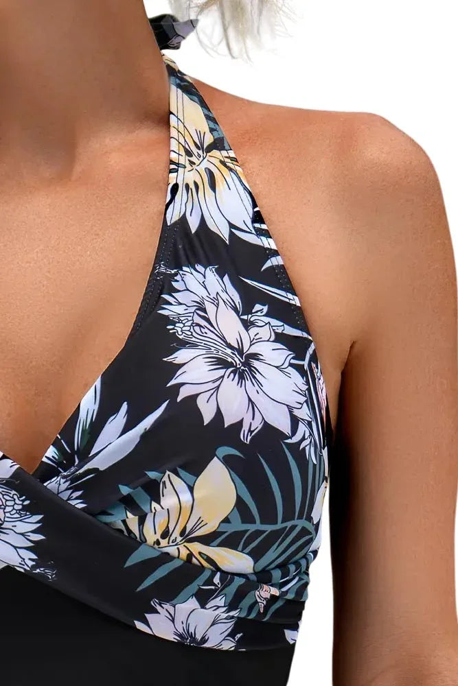 Γυναικείο Μαγιό Ολόσωμο AnnaMu Ντραπε Μαύρο A-1078 - Image 3