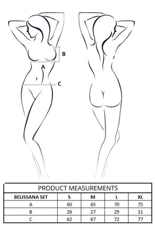 Γυναικείο σετ εσώρουχα Passion Belissana Βιολετί PS-Belissana-Violet μεγεθολόγιο