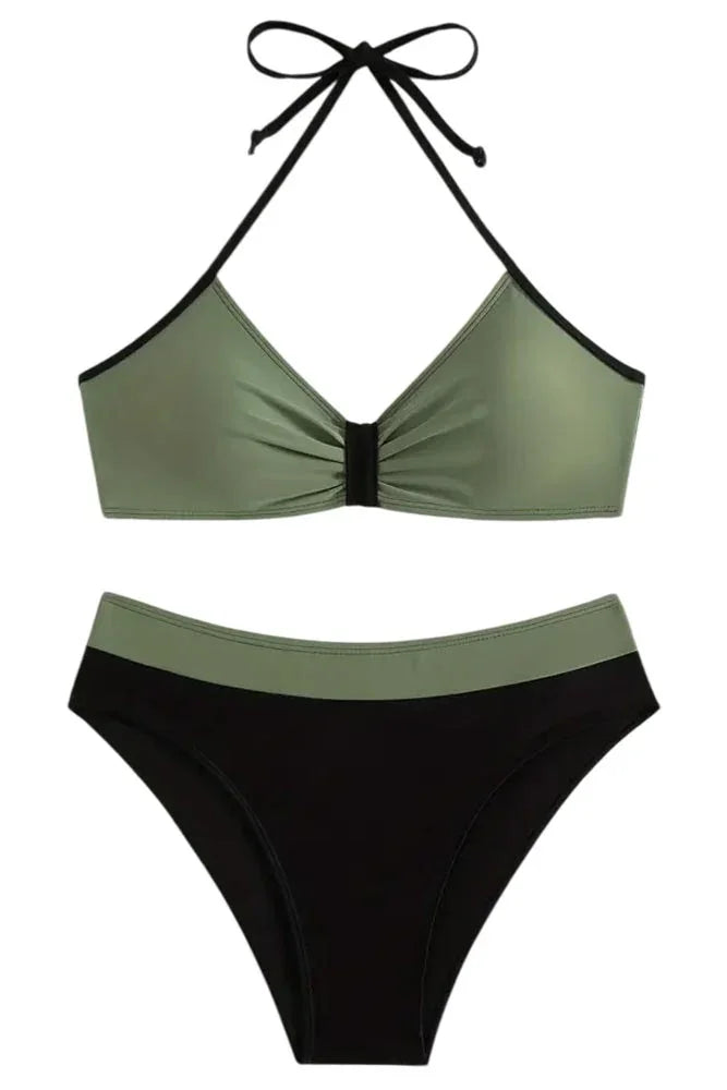 Γυναικείο Μαγιό Annamu Μαύρο Πράσινο A-1083 - Image 3