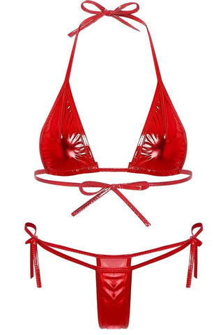 Σετ εσώρουχα Annamu Vinil Κόκκινο A-1103