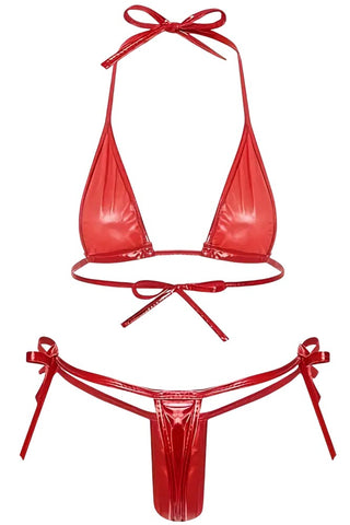 Σετ εσώρουχα Annamu Vinil Κόκκινο A-1103
