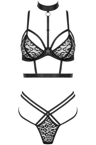Sexy bra με choker και strappy λεπτομέρειες – μπροστινή όψη