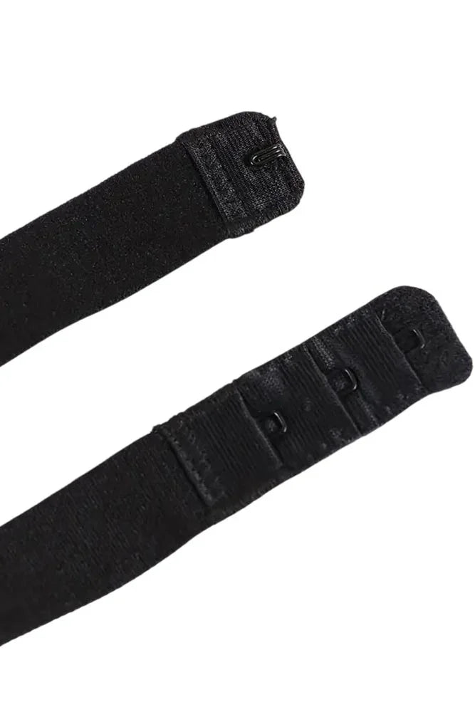 Sexy string με δαντέλα & πλαϊνό κούμπωμα Annamu Μαύρο A-1095