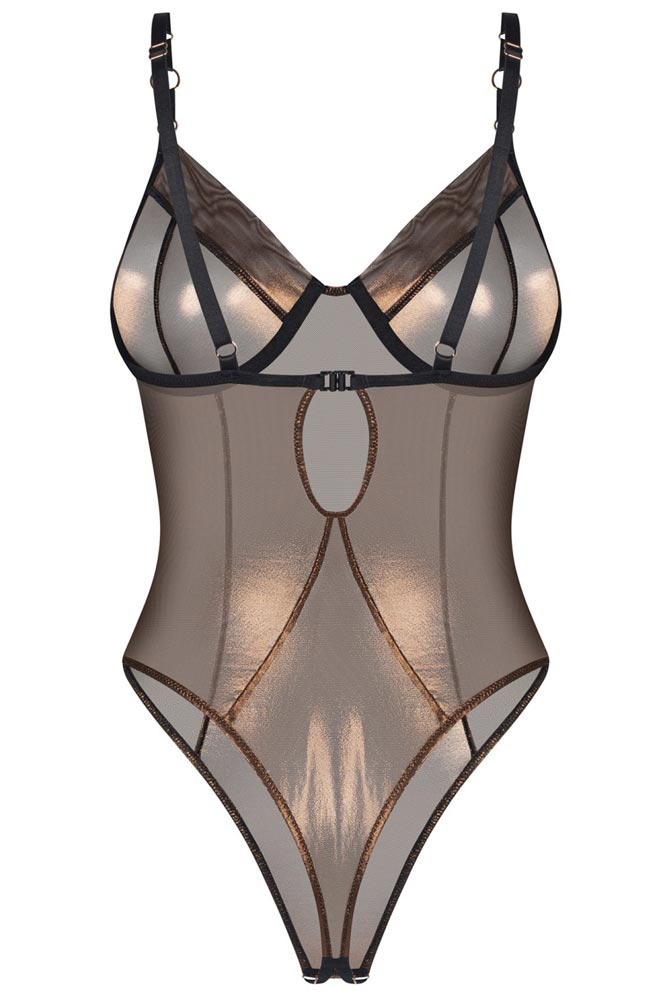 Λεπτομέρεια υφάσματος στο διαφανές κορμάκι Soranna