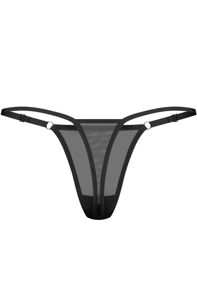 Διαφανές lingerie thong με ελαστικό mesh ύφασμα και σέξι design