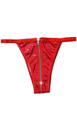 Vinil κόκκινο εσώρουχο με φερμουάρ Annamu Κόκκινο A-1096