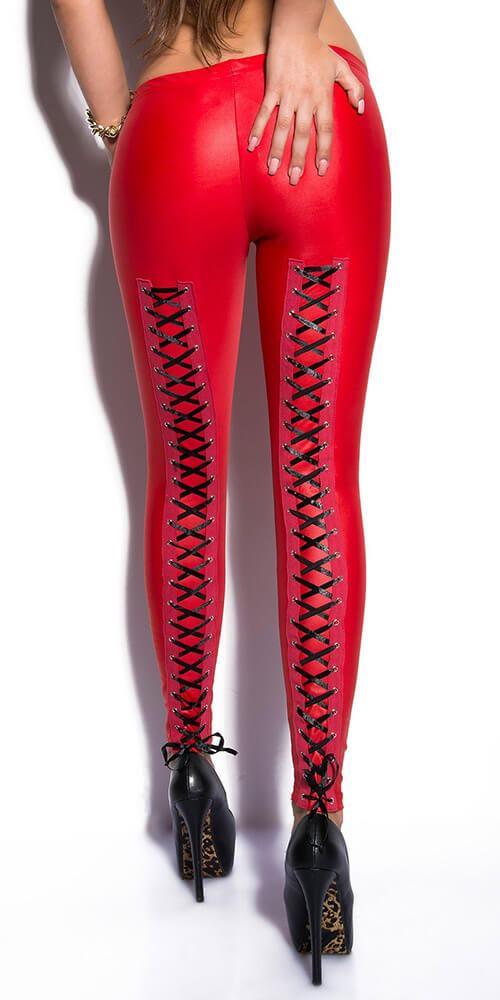 KouCla - Κολάν - Sexy leggings Slp-18256-Red - E-string.gr