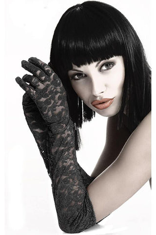 Chilirose - Γυναικεία γάντια - Chilirose Black Lace Gloves CR-3071-Black - E-string.gr