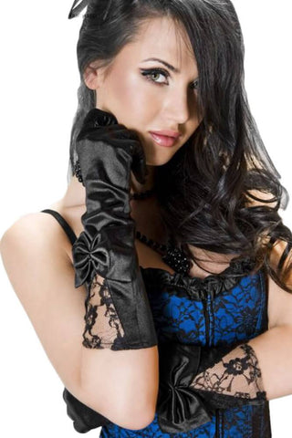 Chilirose - Γάντια - Chilirose Satin and Lace Gloves CR-3252 - E-string.gr