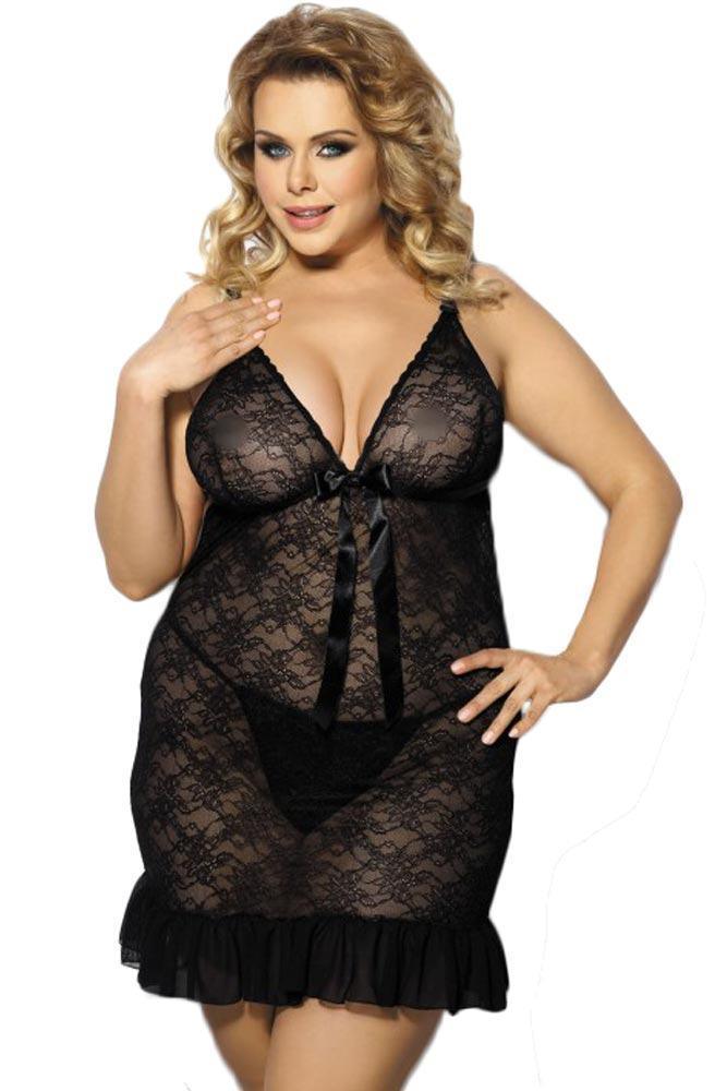 Anais - PLUS SIZE Babydoll - AS Evona AS10019 - E-string.gr