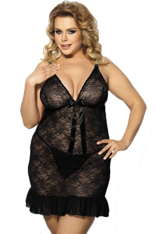 Anais - PLUS SIZE Babydoll - AS Evona AS10019 - E-string.gr