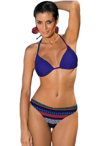 AnnaMu - Γυναικείο Μαγιό - Bikini Σκούρο Μπλε ES19025-Blue - E-string.gr