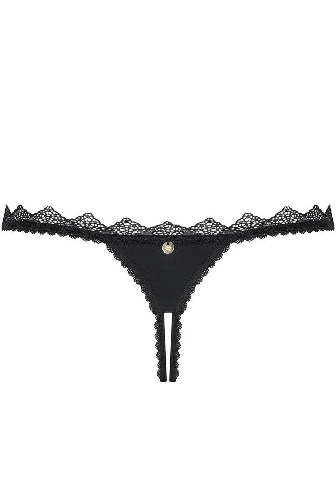 Obsessive - Γυναικείο Εσώρουχο - Obsessive crotchless thong Lolitte Μαύρο OB3543 - E-string.gr