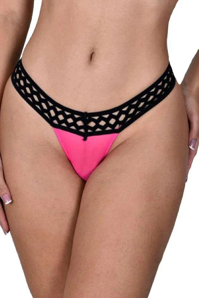 Sensualle Lingerie - Γυναικείο Εσώρουχο - Sensualle Chiclete Neon Pink Ροζ SL0857 - E-string.gr