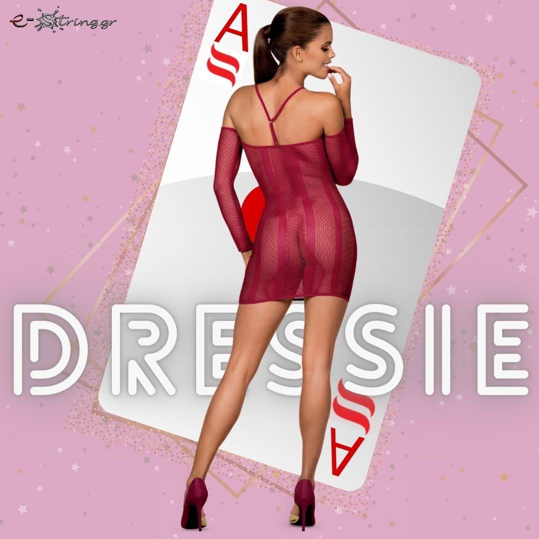 Obsessive - Γυναικείο σέξι φόρεμα - Obsessive Dressie Μπορντό OB7770 - E-string.gr
