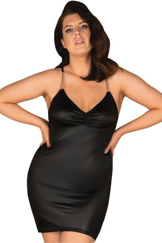 Obsessive - Babydoll μεγάλο μέγεθος - Obsessive Yollanda dress Plus Size Μαύρο OB2835 - E-string.gr