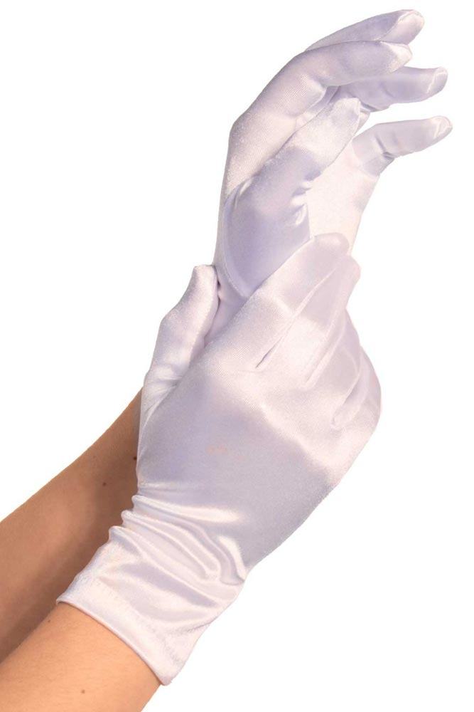 Leg Avenue - Γάντια - Leg Avenue Wrist Length Satin Gloves Λευκά LG-2B-White - E-string.gr