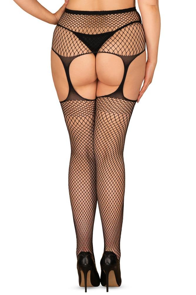 Obsessive - Καλσόν-ζαρτιέρα - Obsessive Plus Size Garter stockings S815 Μαύρες OB3115 - E-string.gr