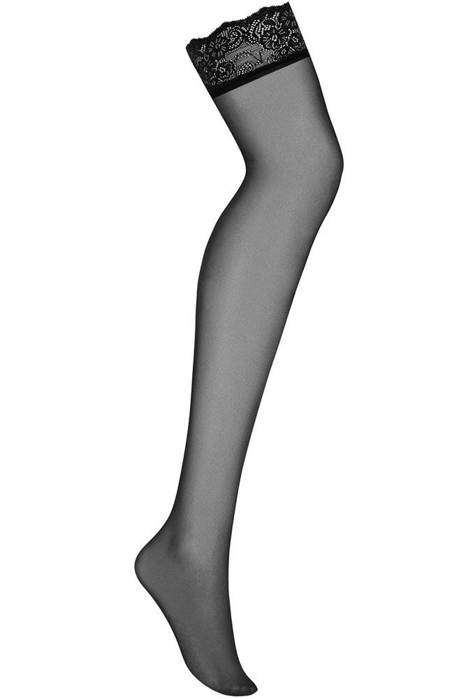 Obsessive - Κάλτσες με δαντέλα - Obsessive Amallie stockings Μαύρες OB8777 - E-string.gr