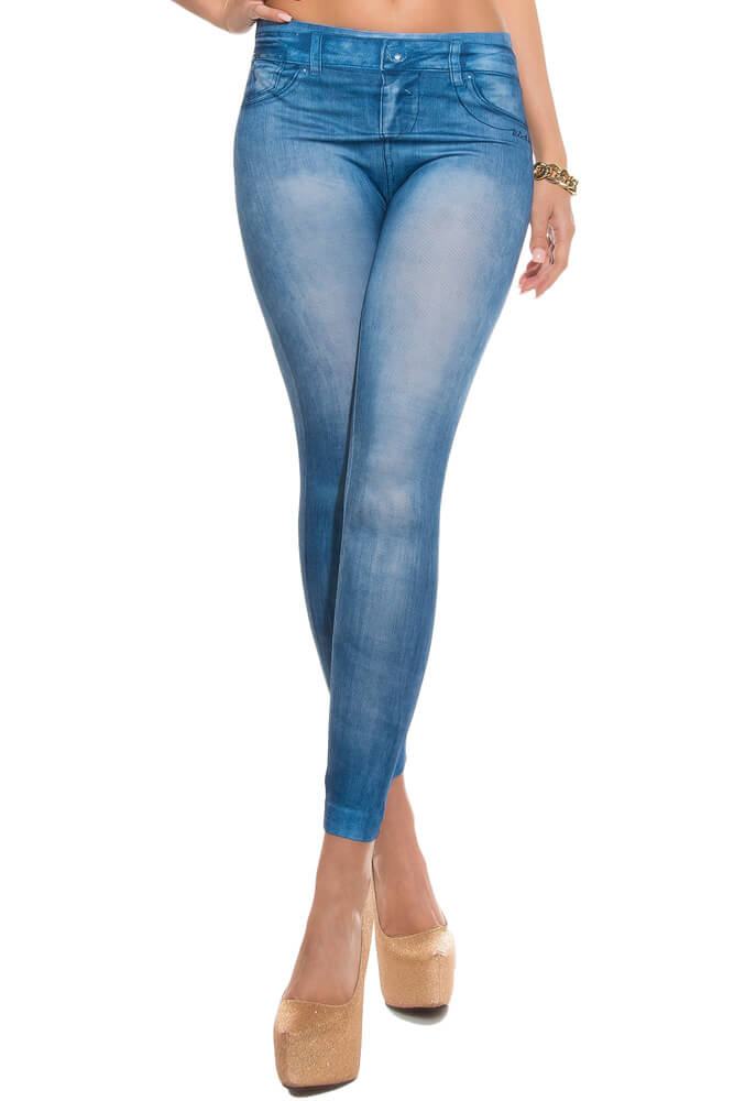 KouCla - Κολάν - Sexy Leggings in Jeans print HJ1030 - E-string.gr