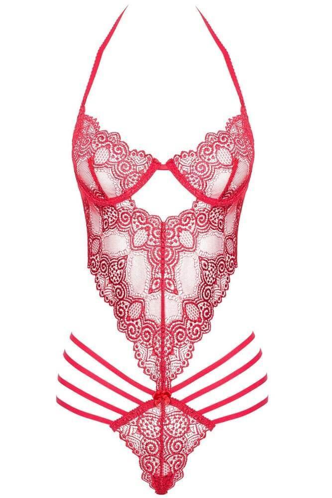 Women's Bodysuit - Beauty Night Denver Red BN10423 E-string.gr Women's Bodysuit - Beauty Night Denver Red BN10423 E-string.gr