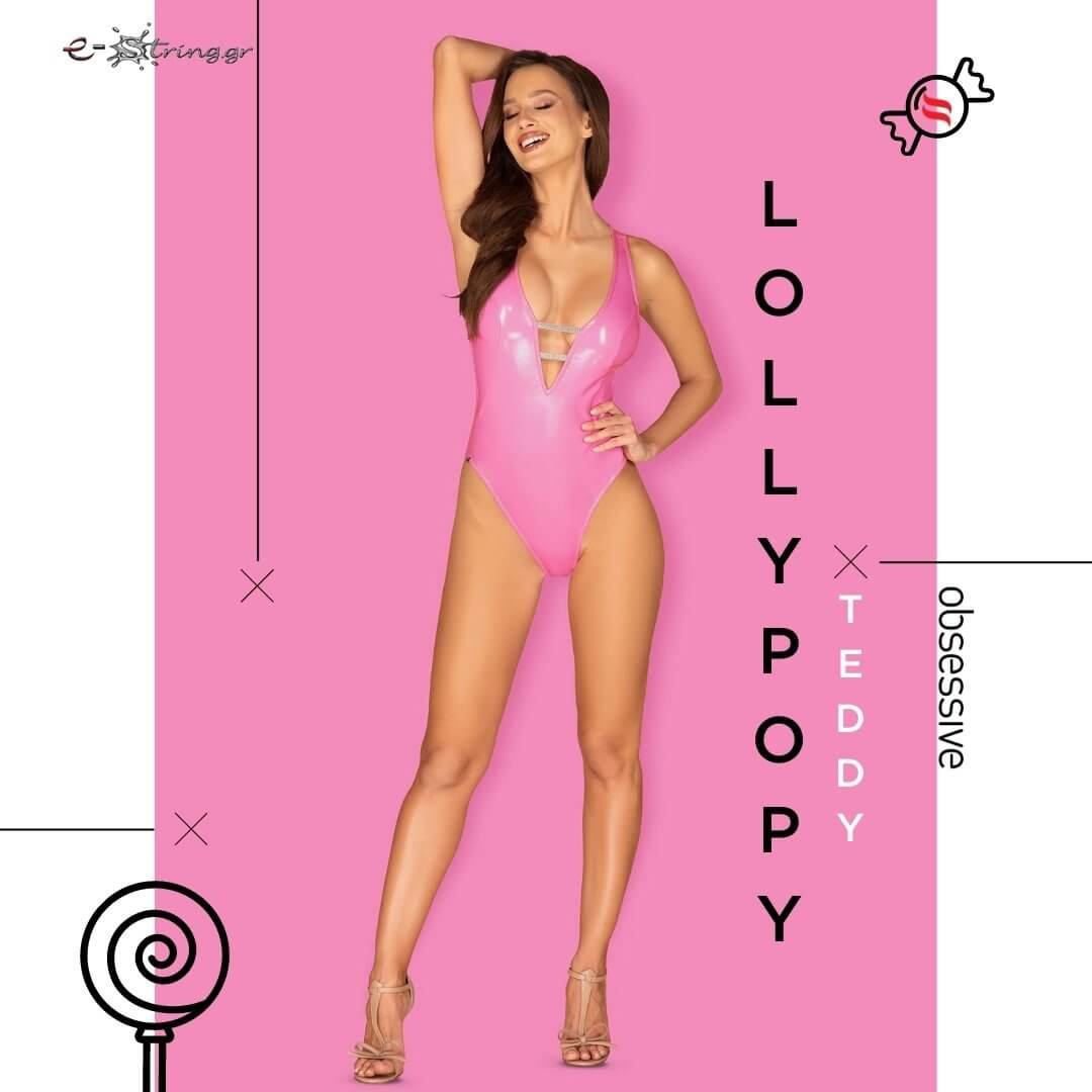 Obsessive - Γυναικείο κορμάκι - Obsessive Lollypopy teddy Ροζ OB8722 - E-string.gr