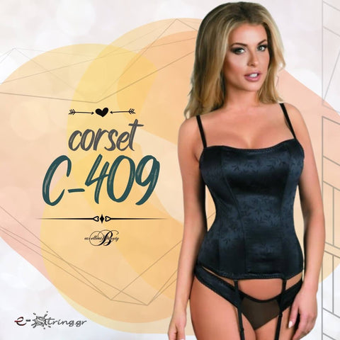 Excellent Beauty - Γυναικείος Κορσές - Excellent Beauty Corset Μαύρος C-409 - E-string.gr