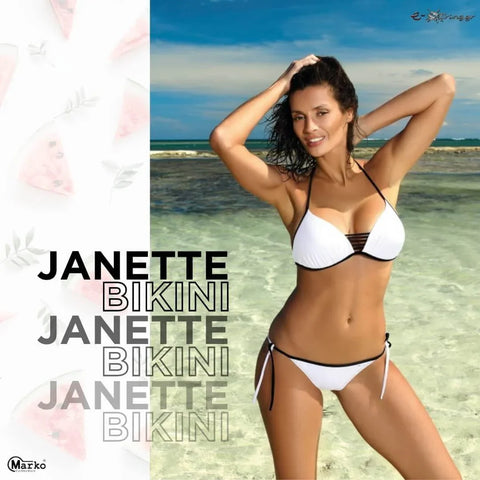 Marko - Γυναικείο Μαγιό - Μπικίνι Janette Λευκό M-547-White - E-string.gr