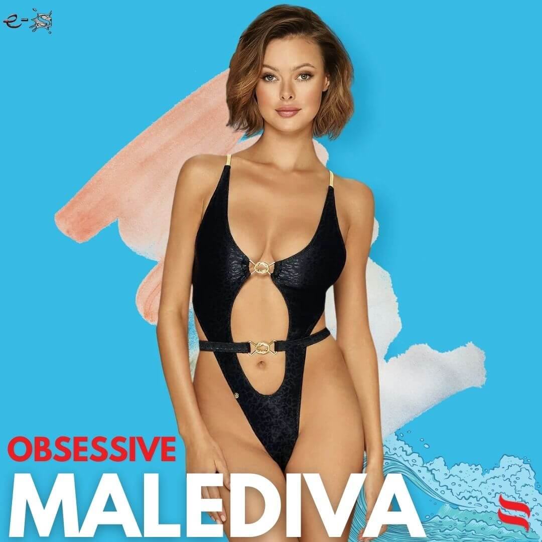 Obsessive - Γυναικείο Μαγιό - Ολόσωμο Obsessive Malediva Μαύρο OB0497 - E-string.gr