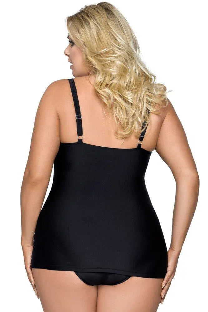 Lorin - Γυναικείο Μαγιό - Tankini Lorin Μαύρο Λευκό L-5082 - E-string.gr