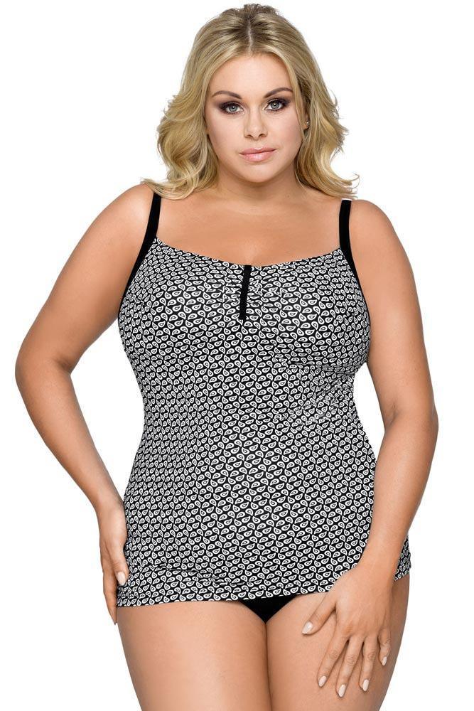 Lorin - Γυναικείο Μαγιό - Tankini Lorin Μαύρο Λευκό L-5082 - E-string.gr