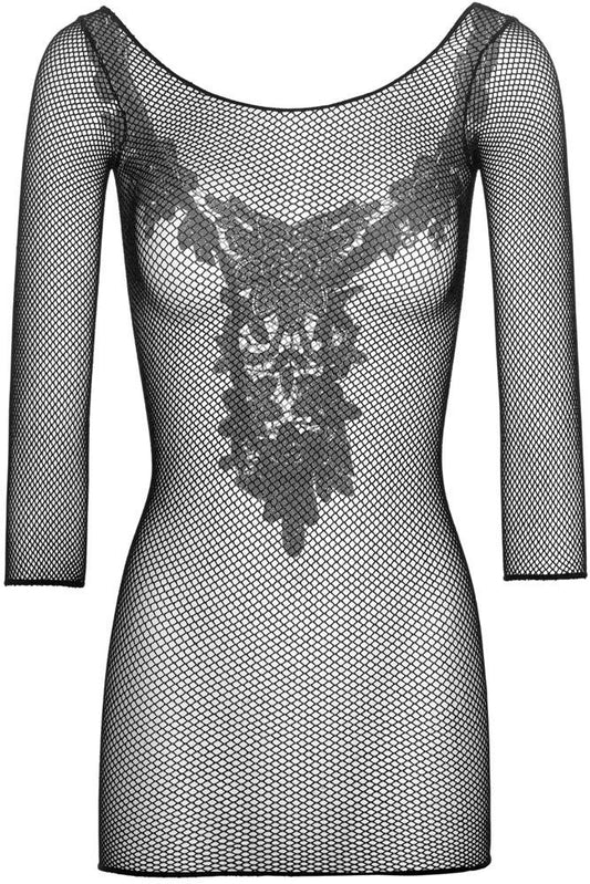 Leg Avenue - Μίνι Φορεματάκι - Leg Avenue Mini dress with lace applique Μαύρο LG86609 - E-string.gr