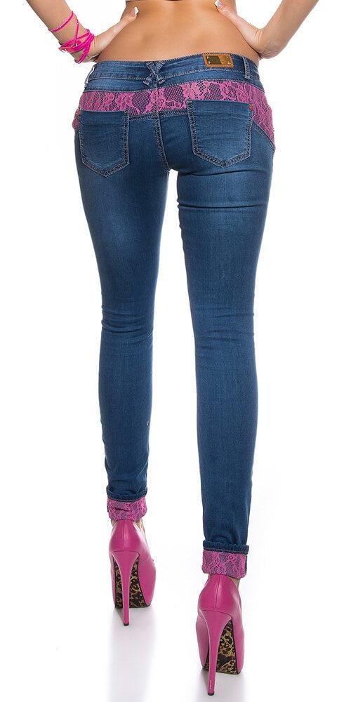KouCla - Jeans - with pink lace K600-223 - E-string.gr
