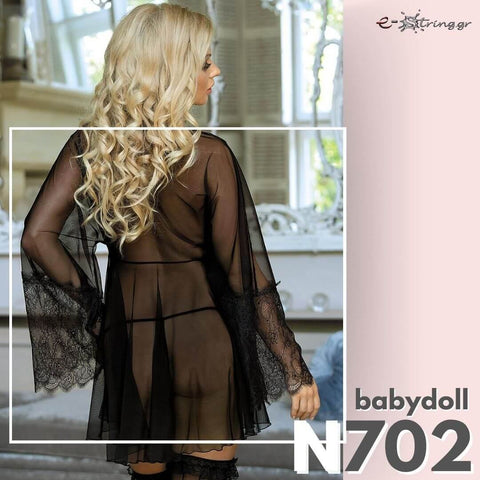 Excellent Beauty - Γυναικείο Babydoll - Excellent Beauty Μαύρο N-702 - E-string.gr