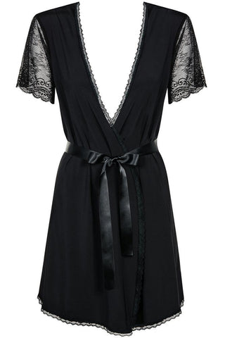 Obsessive - Γυναικεία ρόμπα - Obsessive Miamor robe Plus Size Μαύρη OB9769 - E-string.gr