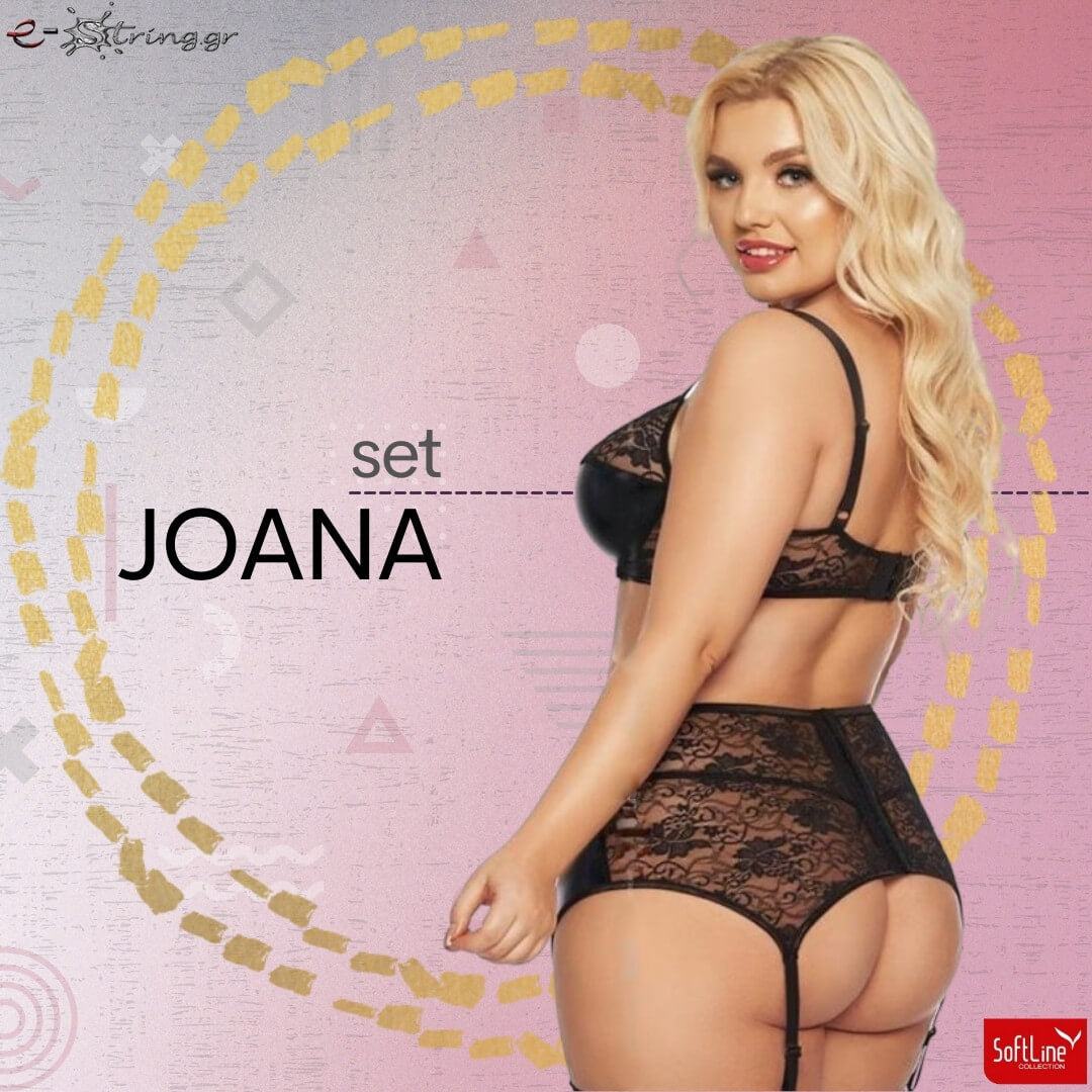 Softland - Γυναικείο σετ εσωρούχων - Softline Joana Μαύρο SFL1898-Black - E-string.gr