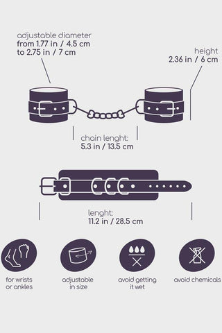 Ouch! - Χειροπέδες - Leather Handcuffs Κόκκινες S4F03803 - E-string.gr