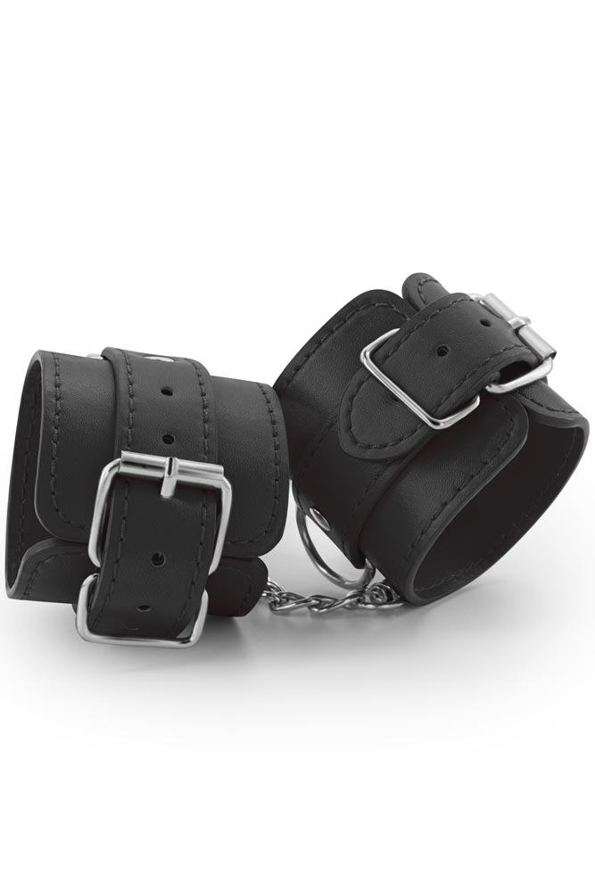 Ouch! - Χειροπέδες - Leather Handcuffs Μαύρες S4F03806 - E-string.gr